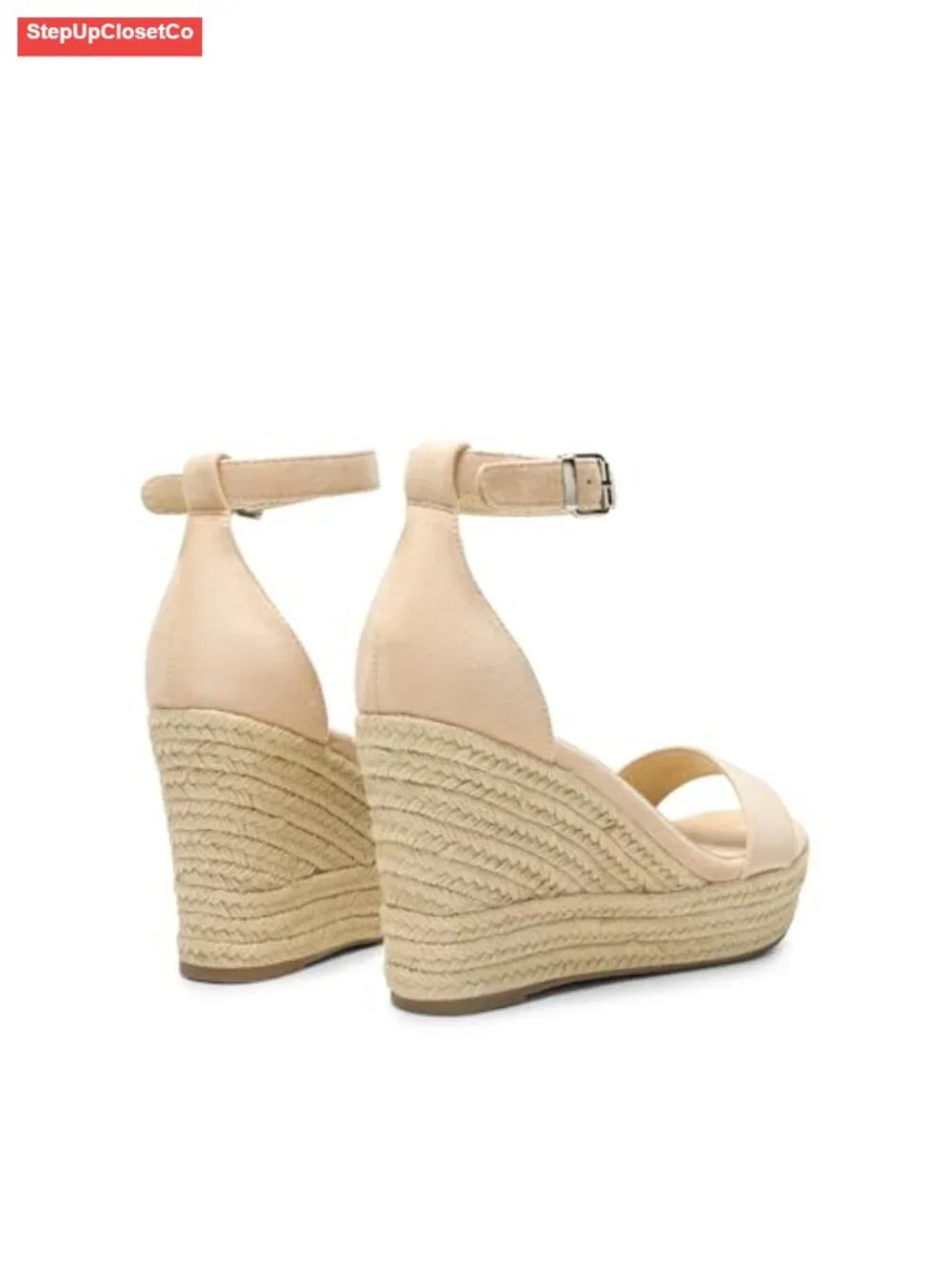 Wedge Sandals Espadrilles Open Toe Ankle Strap Buckle Platform Wedge Summer